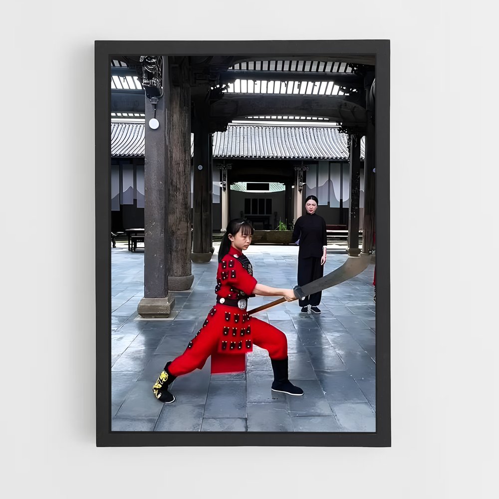 Poster Danse de la Guerre – affiche Kung Fu (vue 2)